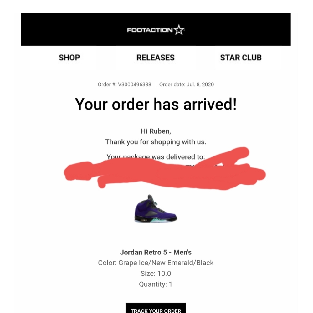 Jordan Retro 5 Alternate Grape with PROOF! 10/10.5 - Picture 9 of 9